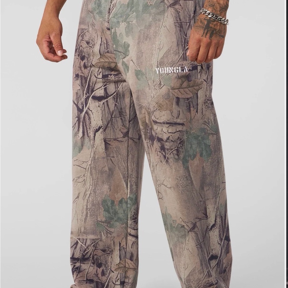 YoungLA 2094 Green Camo Men’s Joggers